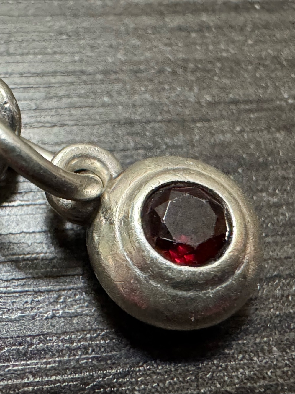 James Avery Remembrance Silver Gemstone Charm Garnet January Retail $120